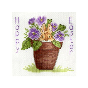 Bothy Threads NXXeb`hJLbg uGreeting Card - Easter Bunnyv XGC19 (O[eBOJ[h/C[X^[̂) {V[XbY yCO/[40`80xz