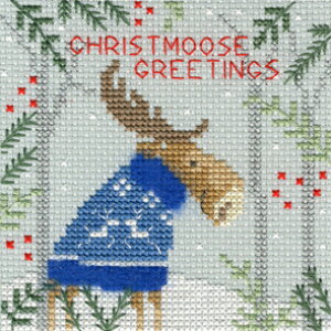 Bothy Threads NXXeb`hJLbg uChristmas Card - Xmas Moosev XMAS7 (wWJ) {V[XbY yCO/[40`80xz