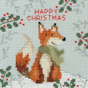 Bothy Threads NXXeb`hJLbg uChristmas Card - Xmas Foxv XMAS8 (Lcl) {V[XbY yCO/[40`80xz