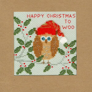 Bothy Threads NXXeb`hJLbg uChristmas Card - Xmas Owlv XMAS11 (tNE) {V[XbY yCO/[40`80xz