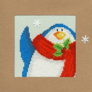 Bothy Threads NXXeb`hJLbg uChristmas Card - Snowy Penguinv XMAS13 (̃yM) {V[XbY yCO/[40`80xz