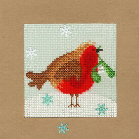 Bothy Threads クロスステッチ刺繍キット 「Christmas Card - Snowy Robin」 XMAS14 (雪のコマドリ) ボシースレッズ 【海外取り寄せ/納期40〜80日程度】