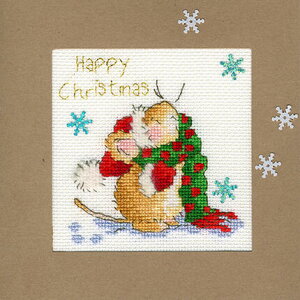 Bothy Threads NXXeb`hJLbg uChristmas Card - Counting Snowflakesv XMAS18 (Xm[t[N𐔂) {V[XbY yCO/[40`80xz