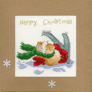 Bothy Threads NXXeb`hJLbg uChristmas Card - Apres Skiv XMAS21 (AvXXL[) {V[XbY yCO/[40`80xz