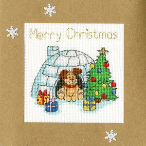 Bothy Threads NXXeb`hJLbg uChristmas Card - Winter Woofv XMAS25 (~̃IIJ~) {V[XbY yCO/[40`80xz