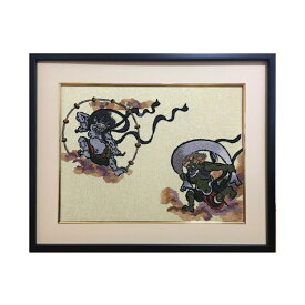 花王印文化刺繍キット BSJ-001 「風神雷神図」(3号) 縁起物