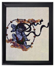 花王印文化刺繍キット BSJ-701 「雷神図」(1号額付)