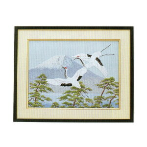 東京文化刺繍キット BSK-043 「富士に舞鶴」(3号) 世界文化遺産 富士山