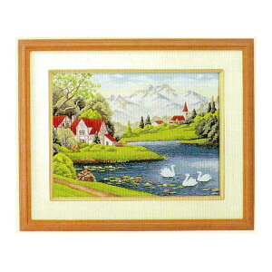 東京文化刺繍キット BSK-109 「白鳥と水蓮」(3号)