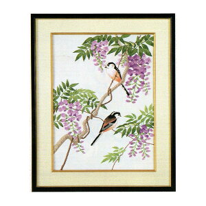 東京文化刺繍キット BSK-112 「藤とエナガ」(3号)