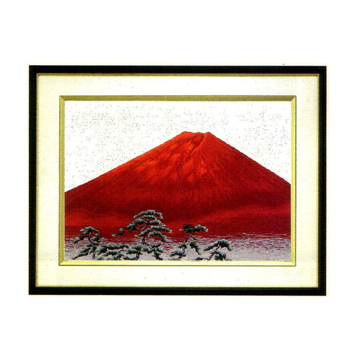 楽天市場】東京文化刺繍キット BSK-259 「赤富士」(6号) 富士山 世界 