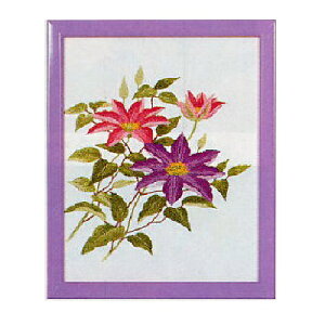 東京文化刺繍キット BSK-746 「クレマチス」(1号額付)