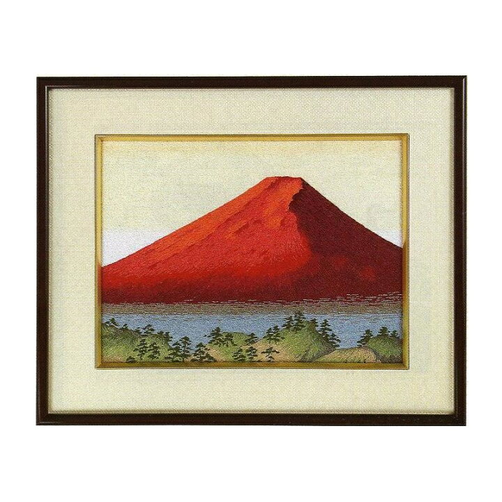 楽天市場】東京文化刺繍キット BSK-154 「赤富士」(3号) 富士山 世界 