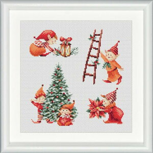DUTCH STITCH BROTHERS NXXeb`hJLbg DSB017A "Christmas Elves" (NX}XEGt/z:ȃAC[_) yCO/[40`80xz