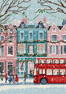 LETISTITCH クロスステッチ刺繍キット L9919 "London Snowfall" (雪降るロンドン) 【海外取り寄せ/納期45…