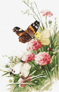 LETISTITCH �N���X�X�e�b�`�h�J�L�b�g No.938 �uButterflies in the field�v (��̒�) �y�C�O����/�[��45�`90�����x�z