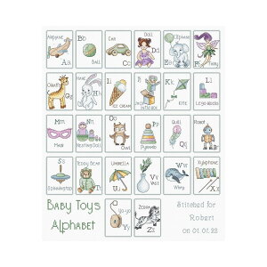 LETISTITCH NXXeb`hJLbg L8063 "Baby Toys Alphabet" (At@xbgETv[ / Alphabet sampler) yCO/[45`90xz