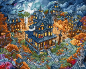 LETISTITCH �N���X�X�e�b�`�h�J�L�b�g L9967 Haunted Happenings (�n���E�B��) �y�C�O����/�[��45�`90�����x�z