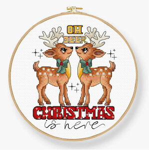 LETISTITCH NXXeb`hJLbg L9912 "Oh Deer Christmas Is Here - Hoop included" (NX}X t[vt) yCO/[45`90xz