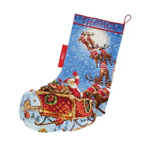 LETISTITCH �N���X�X�e�b�`�h�J�L�b�g No.989 �uThe Reindeers on it's way! Stocking�v (�g�i�J�C�̃N���X�}�X�\�b�N�X) �y�C�O����/�[��45�`90�����x�z
