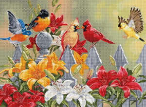 Luca-S NXXeb`hJLbg BU5024 "Backyard Birds with Daylilies" (z̗̒) yCO/[40`80xz