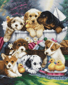 Luca-S NXXeb`hJLbg BU5025 "Bath Time Pups" (̃oX^C) yCO/[40`80xz
