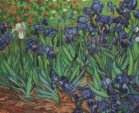 Luca-S クロスステッチ刺繍キット B444 "Irises, reproduction of Van Gog" (アイリス/ゴッホ) 【海外取り寄せ/納期40〜80日程度】 ルーカス
