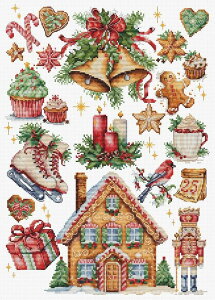 Luca-S �N���X�X�e�b�`�h�J�L�b�g B7031 Christmas Composition (�N���X�}�X�E�R���|�W�V����) �y�C�O����/�[��40�`80�����x�z