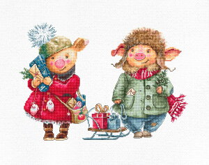 Luca-S NXXeb`hJLbg B1161 "Christmas pigs" (NX}X̃u^) yCO/[40`80xz [JX