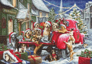 Luca-S NXXeb`hJLbg B2414 "Puppies Christmas" (̃NX}X) yCO/[40`80xz