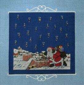 OOE クロスステッチ刺繍キット 70204 クリスマス アドベントカレンダー デンマークの刺しゅうメーカー「オーレンシュレーガー(O. Oehlenschl&auml;gers Eftf. / Oehlenschlager)」製ししゅうキット Christmas X'mas Santa Claus Advent Calendar