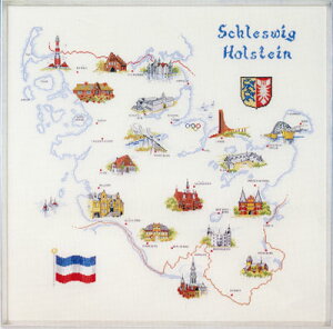 OOE �N���X�X�e�b�`�h�J�L�b�g 09816 �n�} Schleswig Holstein �V�����[�X���B�q���z���V���^�C�� �f���}�[�N�̎h���イ���[�J�[�u�I�[�����V�����[�K�[(O. Oehlenschlgers Eftf. / Oehlenschlager)�v��������