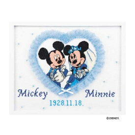 Olympusクロスステッチ刺繍キット 7197「スウィートハート」 ミッキーマウスとミニーマウスのウェルカムボード ディズニー MICKEY MOUSE and MINNIE MOUSE ウェディング (c)Disney オリムパス