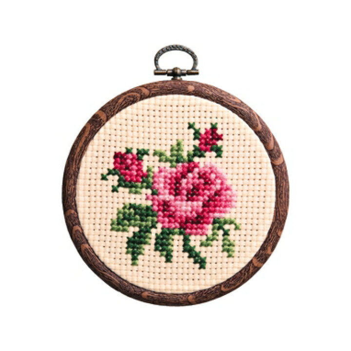 楽天市場 Olympusクロスステッチ刺繍キット7329 バラ おしゃれフープ フルーツ フラワー オリムパス Hand Work とりい