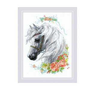 RIOLISNXXeb`hJLbg No.1804 uWhite Mane and Rosesv (Ă݂ƃo n) yCO/[30`60xz