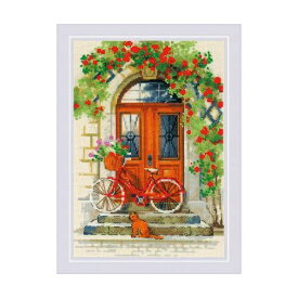 RIOLISクロスステッチ刺繍キット No.1831 「Italian Door」 (イタリアの扉) 【海外取り寄せ/納期30〜60日程度】