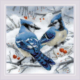 RIOLISクロスステッチ刺繍キット No.1925 "Blue Jays" (アオカケス) 【海外取り寄せ/納期30〜60日程度】