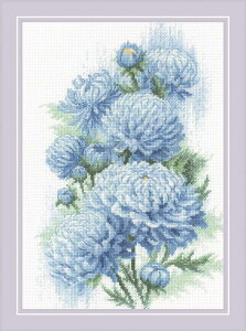 RIOLIS�N���X�X�e�b�`�h�J�L�b�g No.2140 Delicate Chrysanthemums (�e) �y�C�O����/�[��30�`60�����x�z