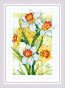 RIOLIS�N���X�X�e�b�`�h�J�L�b�g No.2189 Spring Glow. Daffodils (�t�̑��� �X�C�Z��) �y�C�O����/�[��30�`60�����x�z