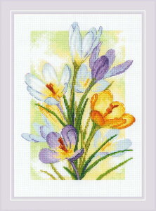 RIOLIS�N���X�X�e�b�`�h�J�L�b�g No.2190 Spring Glow. Crocuses (�t�̑���:�N���b�J�X) �y�C�O����/�[��30�`60�����x�z