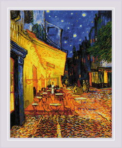 RIOLIS�N���X�X�e�b�`�h�J�L�b�g No.2217 Cafe Terrace at Night after Vincent van Gogh's Painting (�S�b�z ��̃J�t�F�e���X) �y�C�O����/�[��30�`60�����x�z