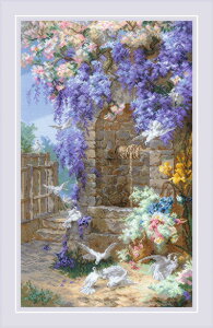 RIOLIS�N���X�X�e�b�`�h�J�L�b�g No.2279 Spring after E. Bidou's painting (���[�W�[���E�r�_�E �t) �y�C�O����/�[��1�`2�������x�z