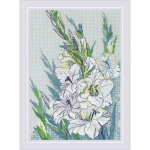 RIOLIS hJLbg No.2297 "White Gladioli" (OWIX) yCO/[30`60xz