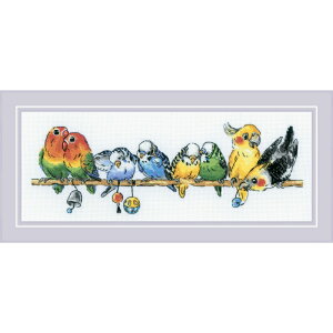 RIOLIS�N���X�X�e�b�`�h�J�L�b�g No.2317 Parrots (�I�E��) �y�C�O����/�[��30�`60�����x�z