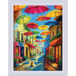 RIOLIS�N���X�X�e�b�`�h�J�L�b�g No.2335 Colorful Umbrellas �y�C�O����/�[��30�`60�����x�z