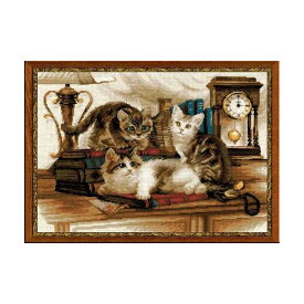 RIOLISクロスステッチ刺繍キット No.1247 「Furry Friends」 (毛むくじゃらの友達 ネコ 猫 ねこ) 【海外取り寄せ/納期30～60日程度】