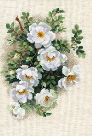 RIOLISクロスステッチ刺繍キット No.1351 「White Briar」 (白いブライアー) 【海外取り寄せ/納期30〜60日程度】