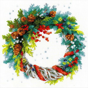 RIOLISNXXeb`hJLbg No.1603 uWreath with Blue Sprucev (gEq̃[X) yCO/[30`60xz