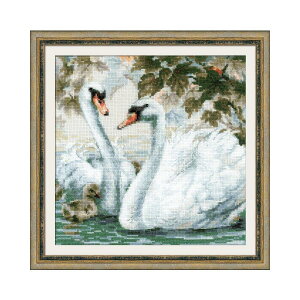 RIOLIS�N���X�X�e�b�`�h�J�L�b�g No.1726 �uWhite Swans�v (����) �y�C�O����/�[��30�`60�����x�z