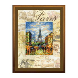 RIOLISクロスステッチ刺繍キット No.0018 PT 「Cities of the World. Paris」 (世界の都市より パリ フランス) 【プリント済みキット】 【海外取り寄せ/納期1〜2ヶ月程度】